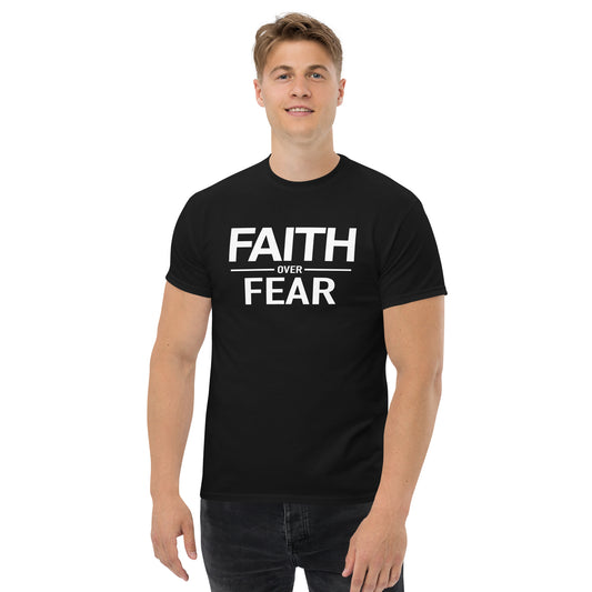 Faith Over Fear Men's Fitted tee