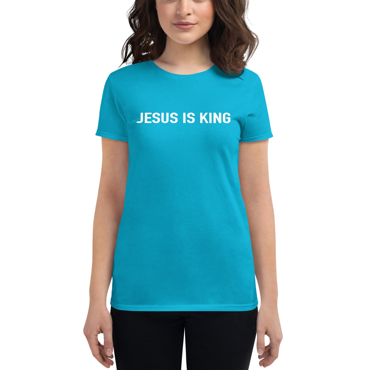 Jesus Is King Women's Fitted Shirt